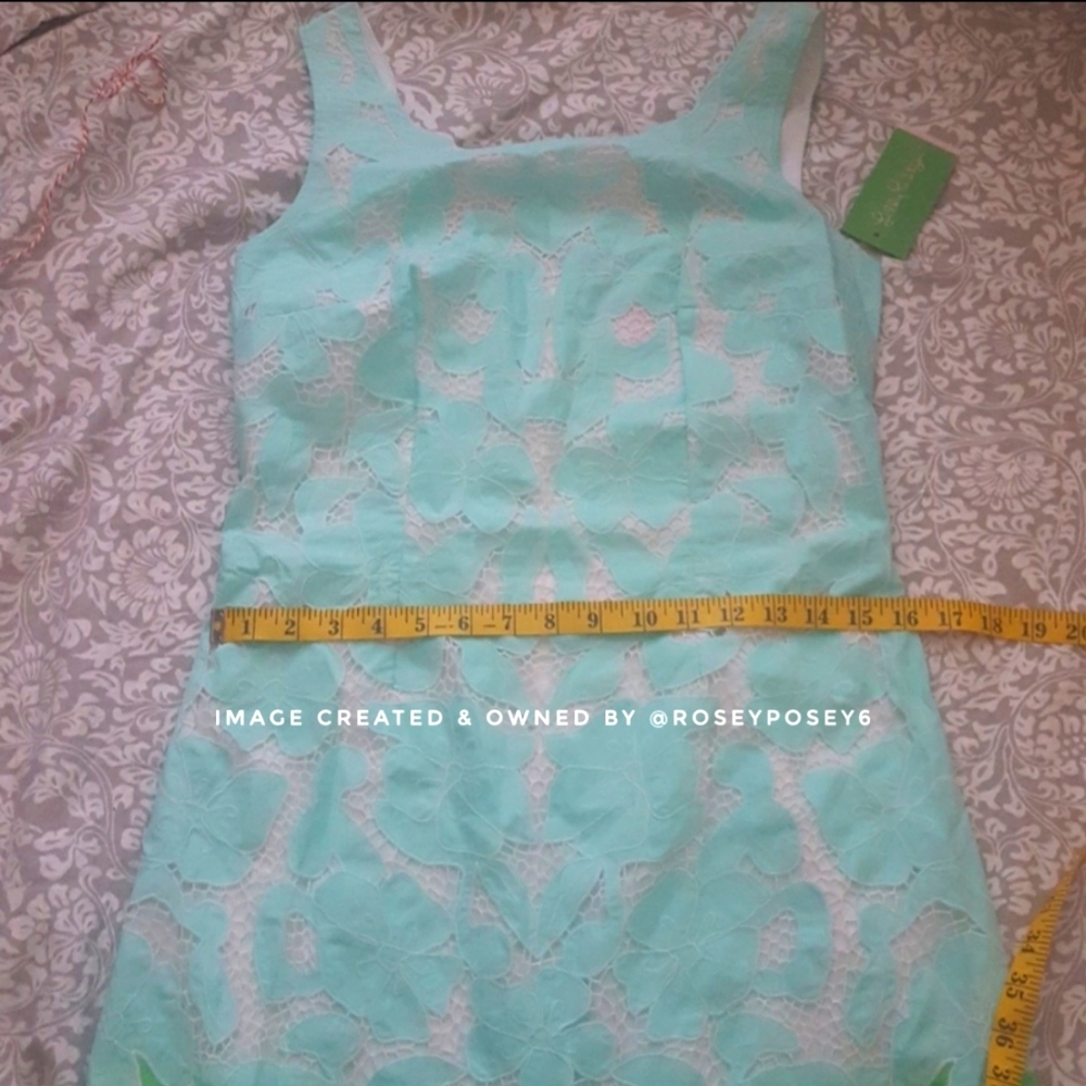 New Lilly Pulitzer "Sand Bar Blu" Eyelet Capricia Shift dress NWT - Picture 8 of 9